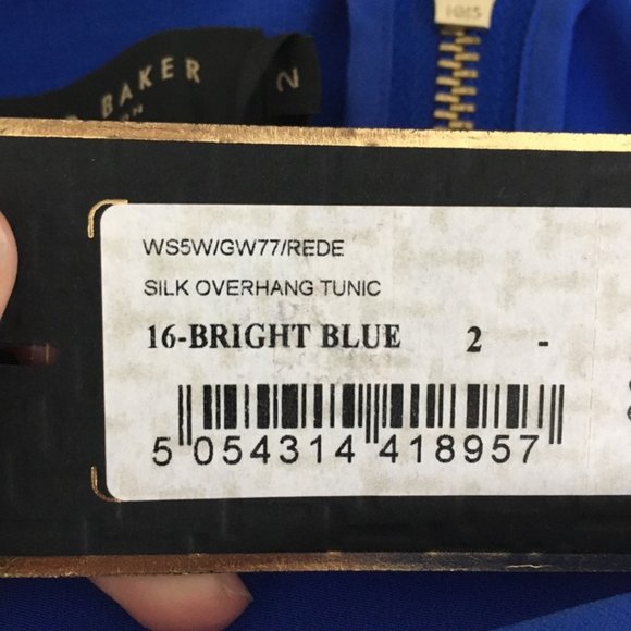 Ted Baker Silk Overhang Tunic Dress in blue size 2 nwt - Picture 11 of 12